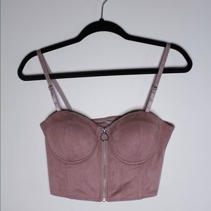 Charlotte Russe Mauve Velvet Bustier